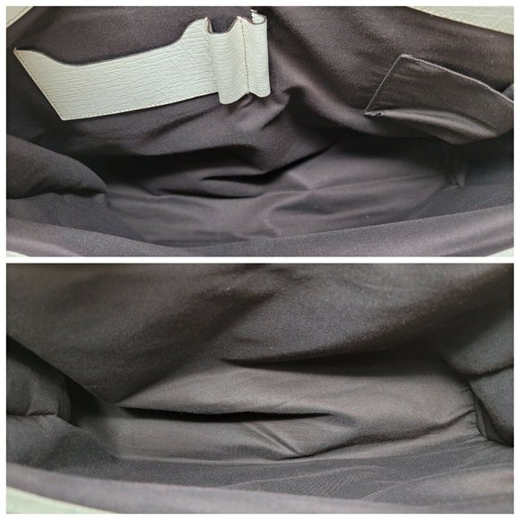 Gucci Jackie GG Supreme Canvas Ivory Leather Large Tote Computer Hand Bag Auth - Picture 11 of 12